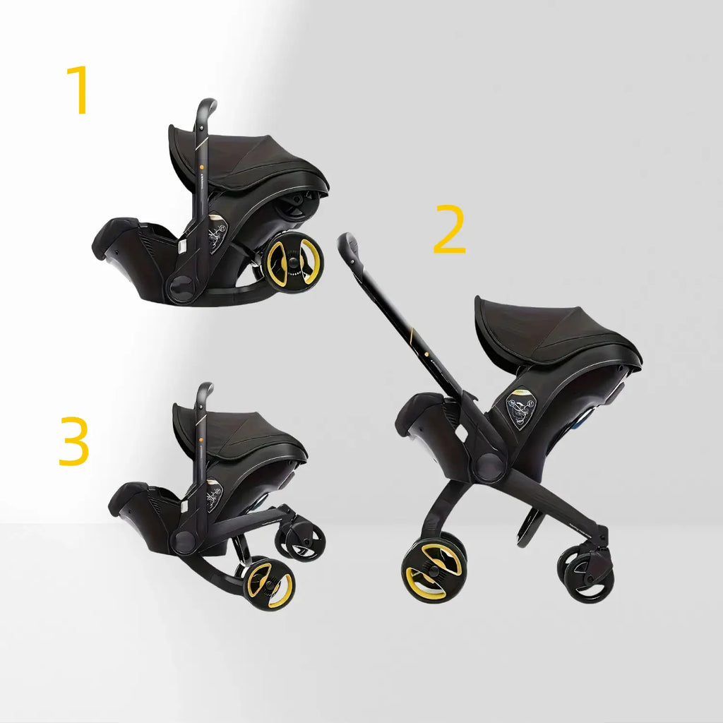 3-In-1 High-Landscape Baby Stroller, Foldable Compact Traveling Stroller with Adjustable Alloy Frame,Convertible Reversible Baby Stroller, Lightweight High-Quality for Mall, Outdoor Use, Compatible with Car Seat (Baby Travel Gear), Baby Items