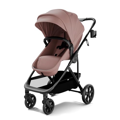 Mompush Wiz 2 in 1 Baby Stroller with Infant Pramette Mode, One Hand Fold Convertible Newborn to Toddler Stroller with Reversible Seat and Large UPF 50+ Canopy|B0BKF9W2KG