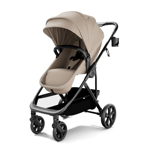 Mompush Wiz 2 in 1 Baby Stroller with Infant Pramette Mode, One Hand Fold Convertible Newborn to Toddler Stroller with Reversible Seat and Large UPF 50+ Canopy|B0BKF9W2KG