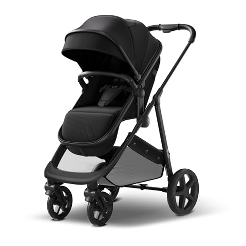 Mompush Wiz 2 in 1 Baby Stroller with Infant Pramette Mode, One Hand Fold Convertible Newborn to Toddler Stroller with Reversible Seat and Large UPF 50+ Canopy|B0BKF9W2KG