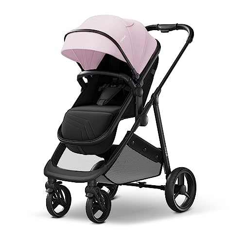 Mompush Wiz 2 in 1 Baby Stroller with Infant Pramette Mode, One Hand Fold Convertible Newborn to Toddler Stroller with Reversible Seat and Large UPF 50+ Canopy|B0BKF9W2KG