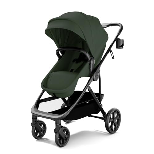 Mompush Wiz 2 in 1 Baby Stroller with Infant Pramette Mode, One Hand Fold Convertible Newborn to Toddler Stroller with Reversible Seat and Large UPF 50+ Canopy|B0BKF9W2KG