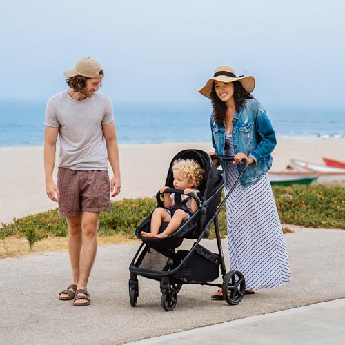 Mompush Wiz 2 in 1 Baby Stroller with Infant Pramette Mode, One Hand Fold Convertible Newborn to Toddler Stroller with Reversible Seat and Large UPF 50+ Canopy|B0BKF9W2KG