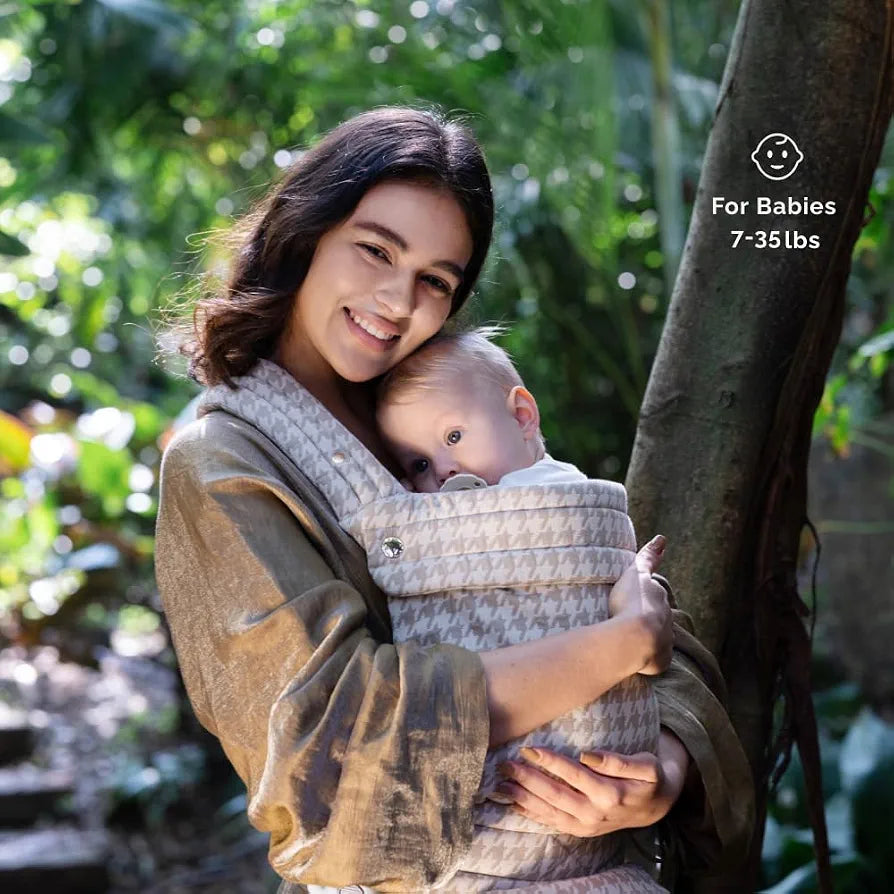 Ergonomic Baby Carrier Newborn to Toddler, Lightweight & Breathable Cotton Infant Carrier for Hands Free Comfort 