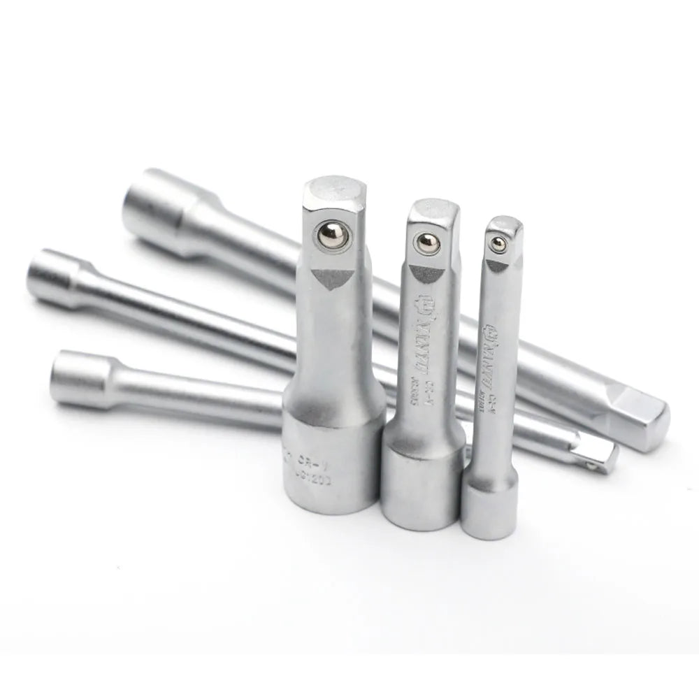 CR-V Steel Socket Wrench Extension Bar 1/4, 3/8, and 1/2-Inch Drive Sizes