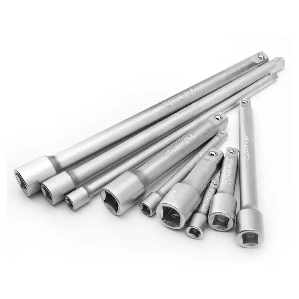CR-V Steel Socket Wrench Extension Bar 1/4, 3/8, and 1/2-Inch Drive Sizes