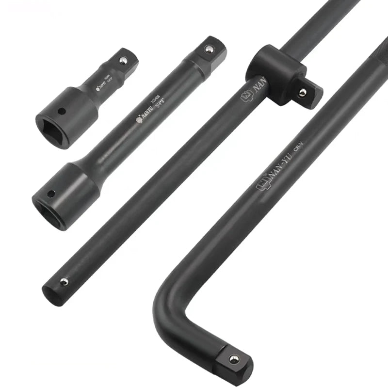 3/4-Inch L-Shaped Bending Bar Socket Wrench Handle Extension 20-Inch Black Phosphate
