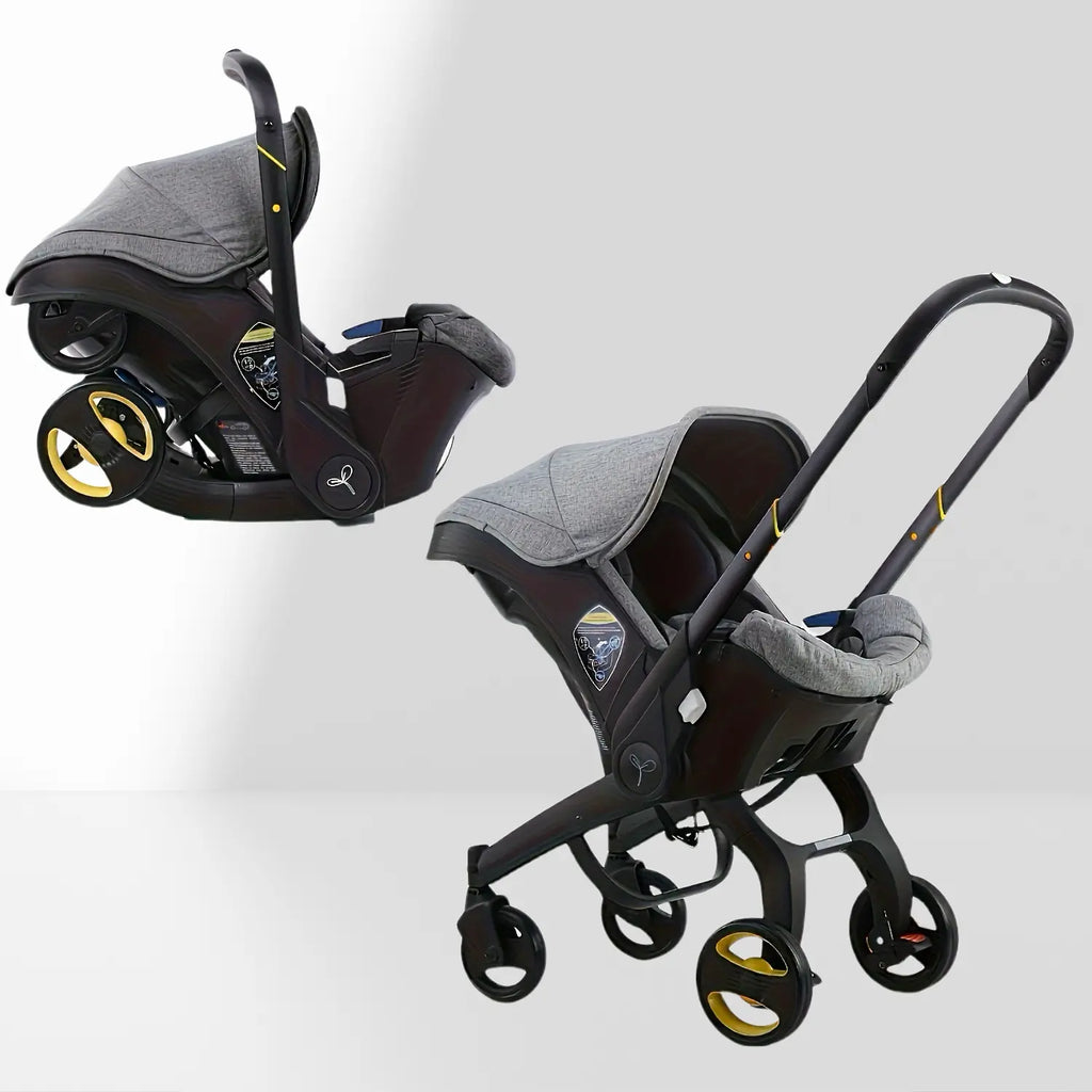 3-In-1 High-Landscape Baby Stroller, Foldable Compact Traveling Stroller with Adjustable Alloy Frame,Convertible Reversible Baby Stroller, Lightweight High-Quality for Mall, Outdoor Use, Compatible with Car Seat (Baby Travel Gear), Baby Items