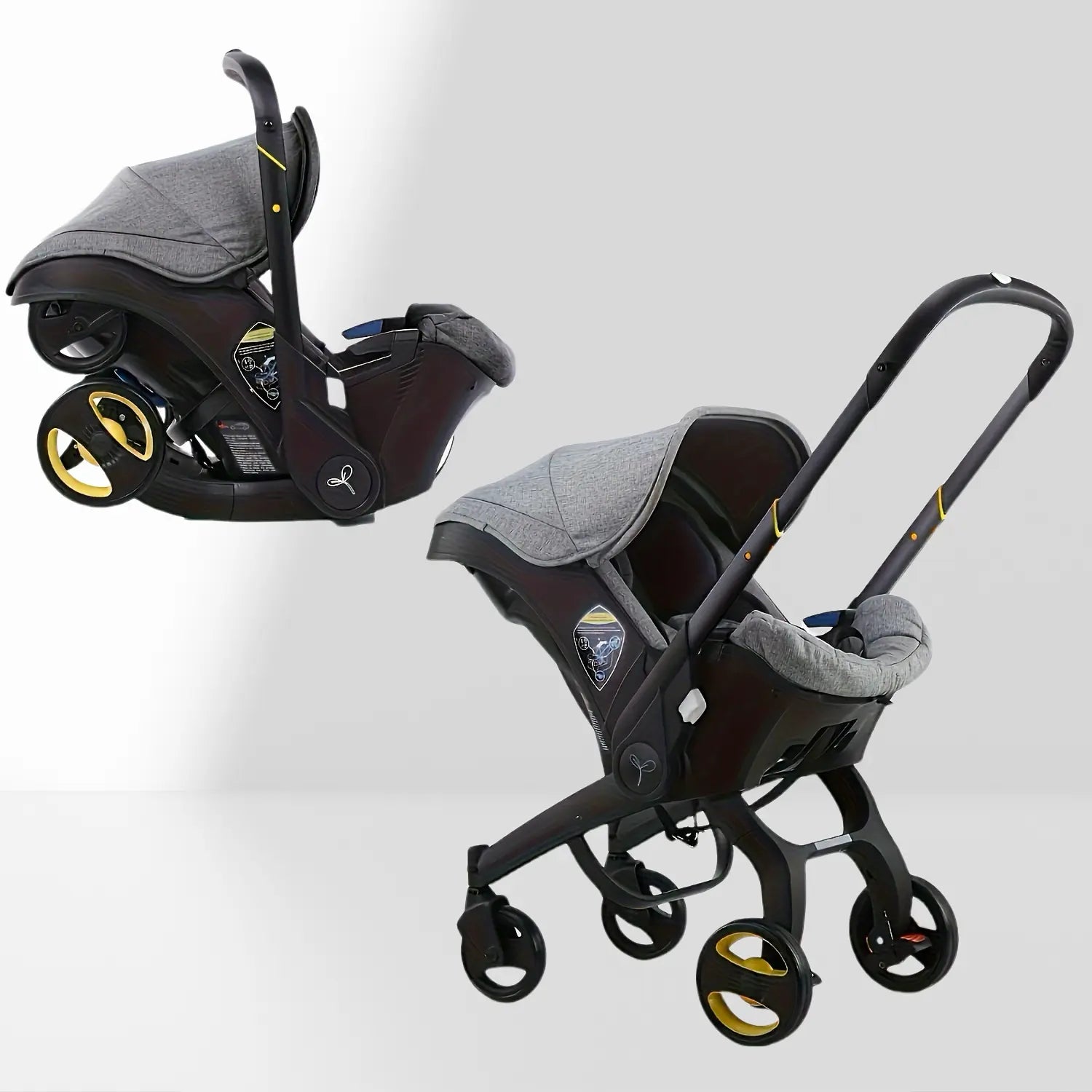 3-In-1 High-Landscape Baby Stroller, Foldable Compact Traveling Stroller with Adjustable Alloy Frame,Convertible Reversible Baby Stroller, Lightweight High-Quality for Mall, Outdoor Use, Compatible with Car Seat (Baby Travel Gear), Baby Items