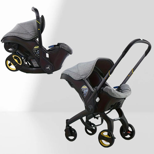 3-In-1 High-Landscape Baby Stroller, Foldable Compact Traveling Stroller with Adjustable Alloy Frame,Convertible Reversible Baby Stroller, Lightweight High-Quality for Mall, Outdoor Use, Compatible with Car Seat (Baby Travel Gear), Baby Items